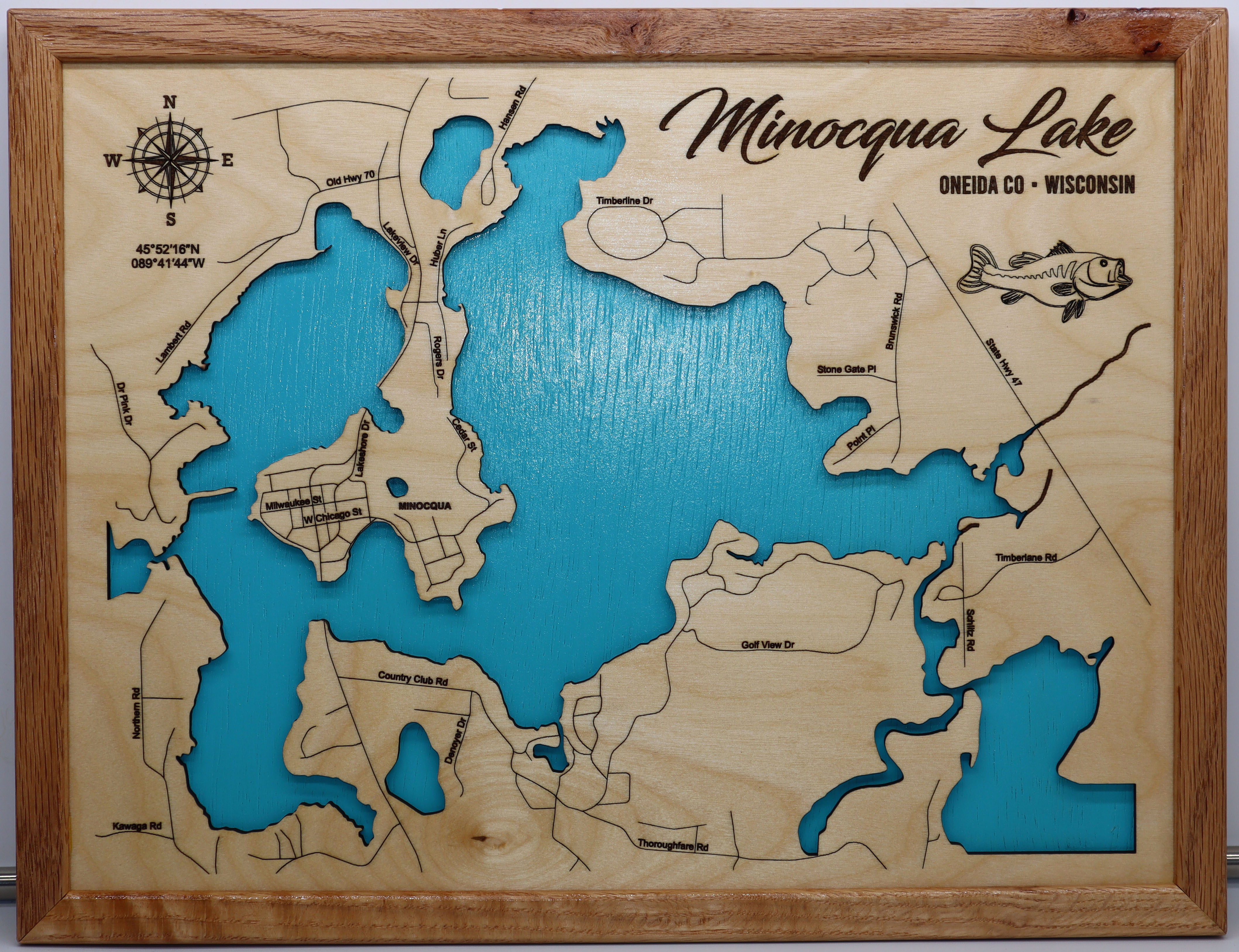 Minocqua Lake map